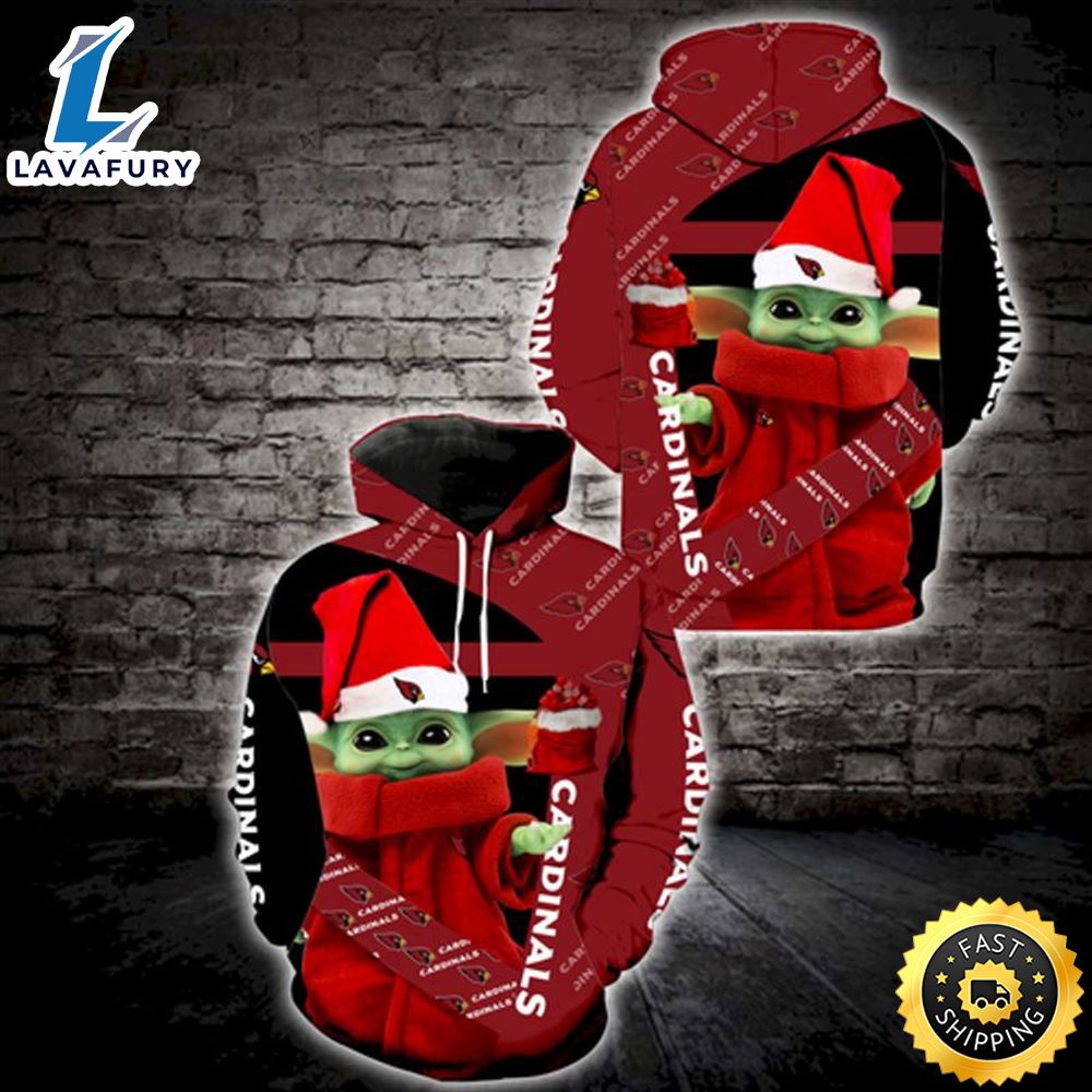 Arizona Cardinals Football Yoda Christmas Full Printing 3d Hoodie All Over Print