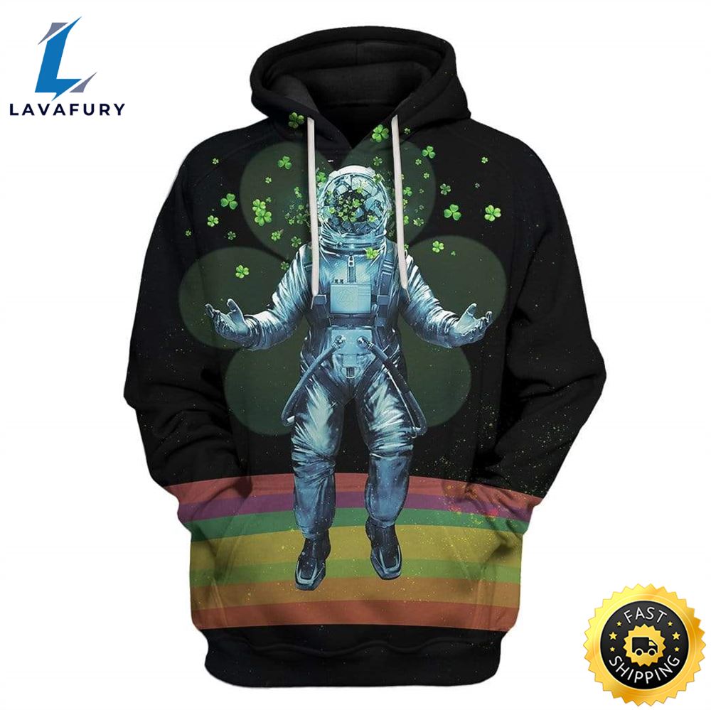 Astronaut Saint Patrick's Day Custom T-Shirts Hoodies Apparel