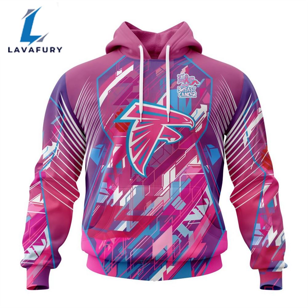 BEST NFL Atlanta Falcons, Specialized Design I Pink I Can! Fearless Again Breast Cancer 3D Hoodie Shirt