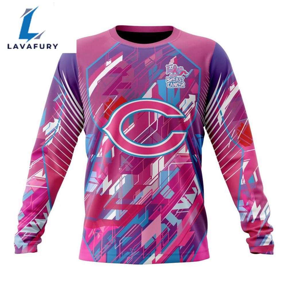 BEST NFL Chicago Bears, Specialized Design I Pink I Can! Fearless Again Breast Cancer 3D Hoodie Shirt