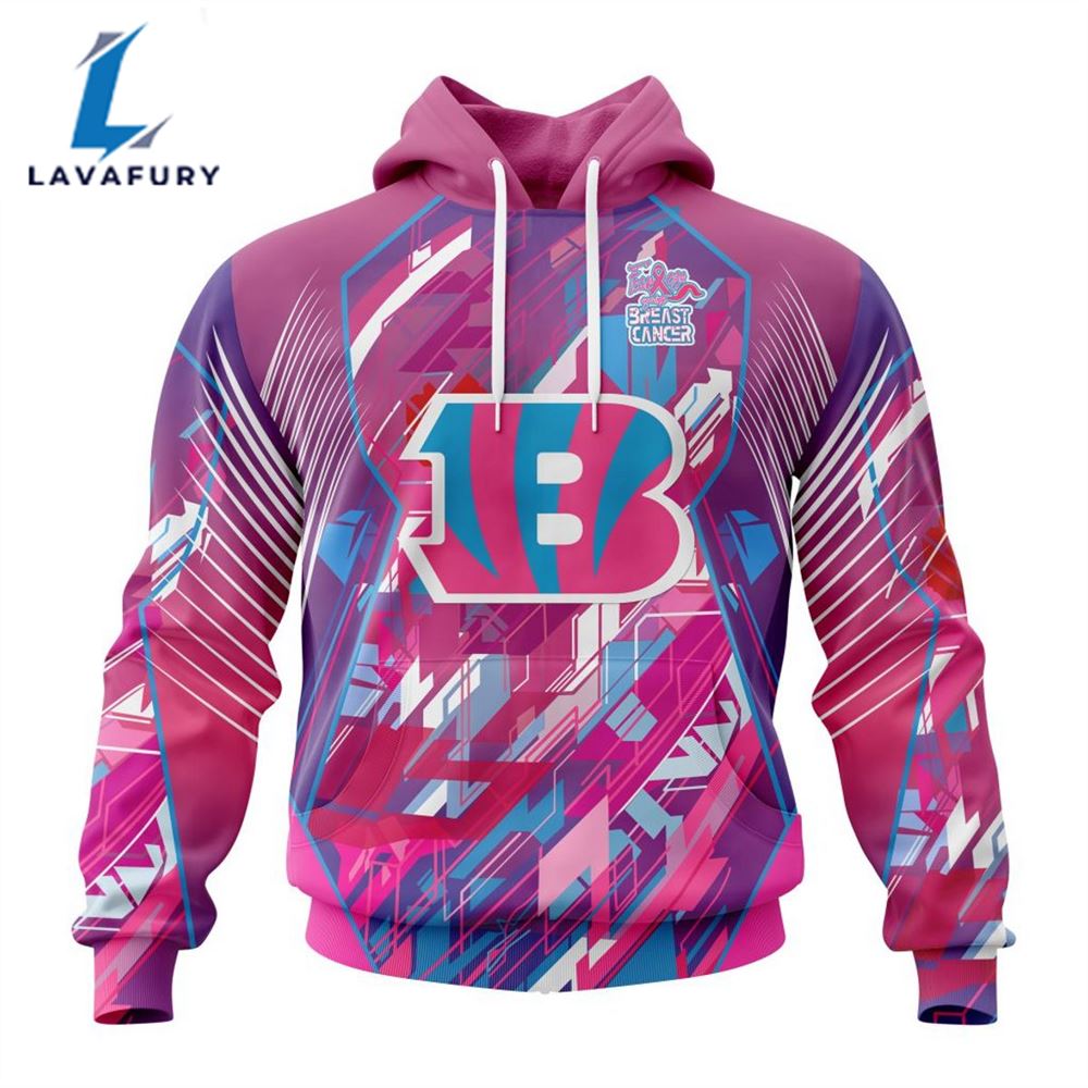 BEST NFL Cincinnati Bengals, Specialized Design I Pink I Can! Fearless Again Breast Cancer 3D Hoodie Shirt