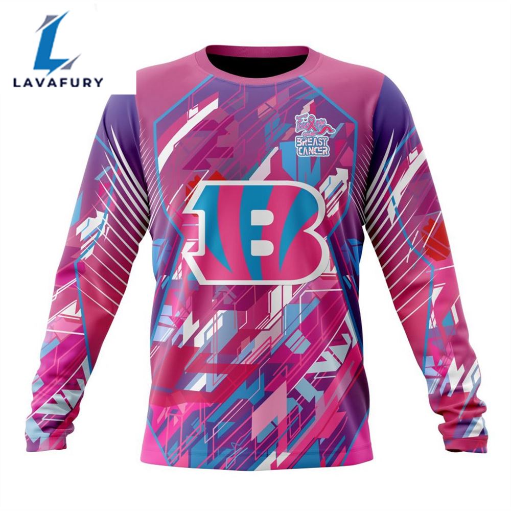 BEST NFL Cincinnati Bengals, Specialized Design I Pink I Can! Fearless Again Breast Cancer 3D Hoodie Shirt