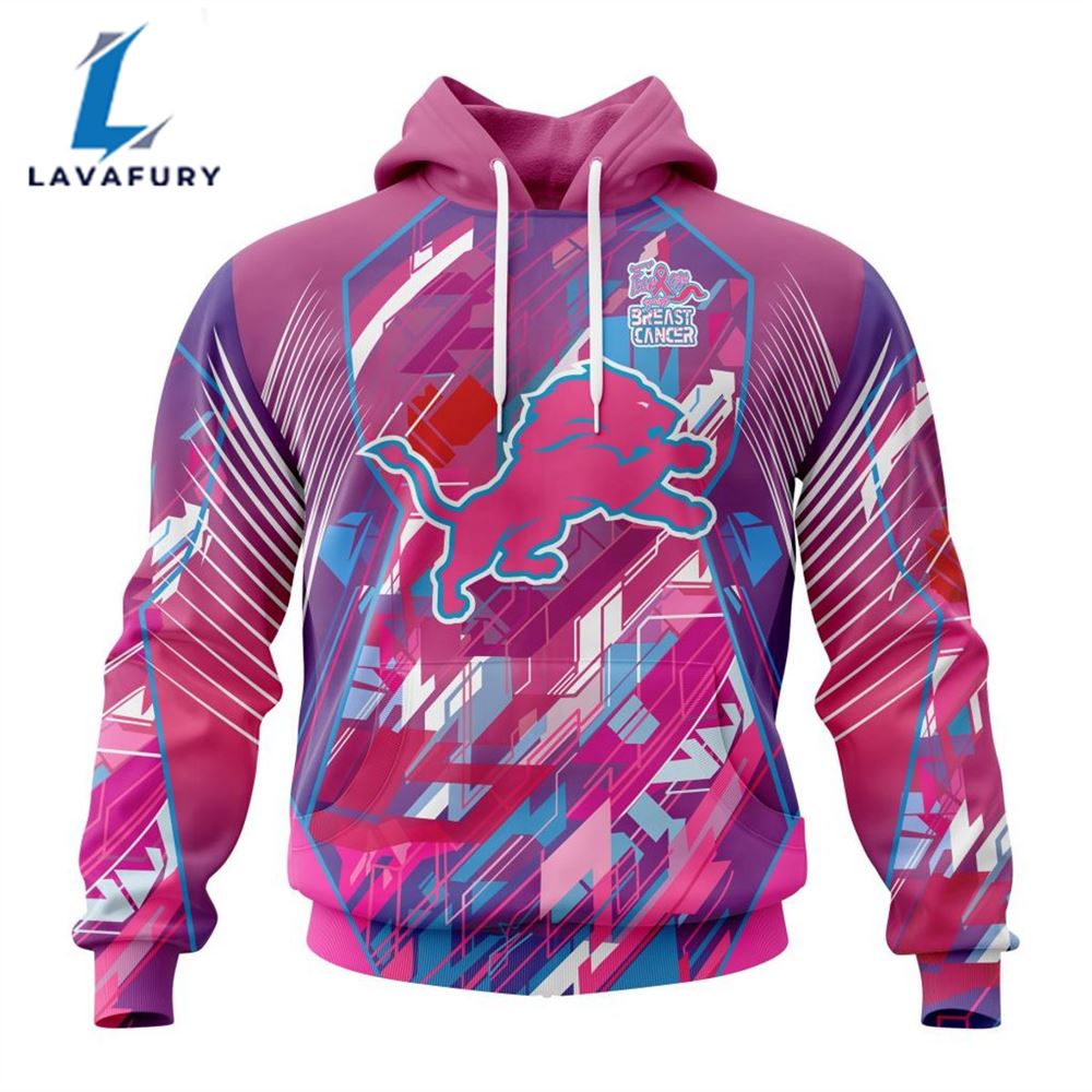 BEST NFL Detroit Lions, Specialized Design I Pink I Can! Fearless Again Breast Cancer 3D Hoodie Shirt