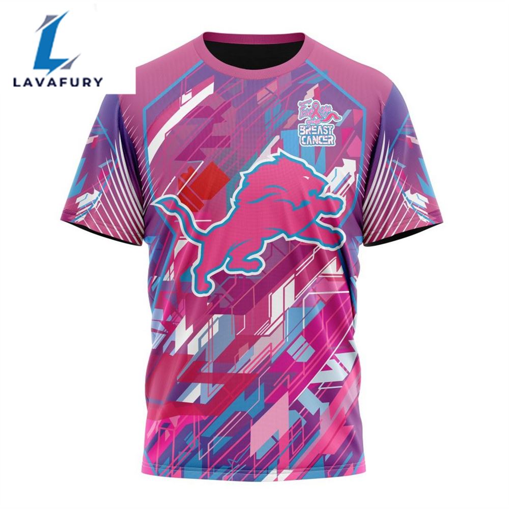 BEST NFL Detroit Lions, Specialized Design I Pink I Can! Fearless Again Breast Cancer 3D Hoodie Shirt