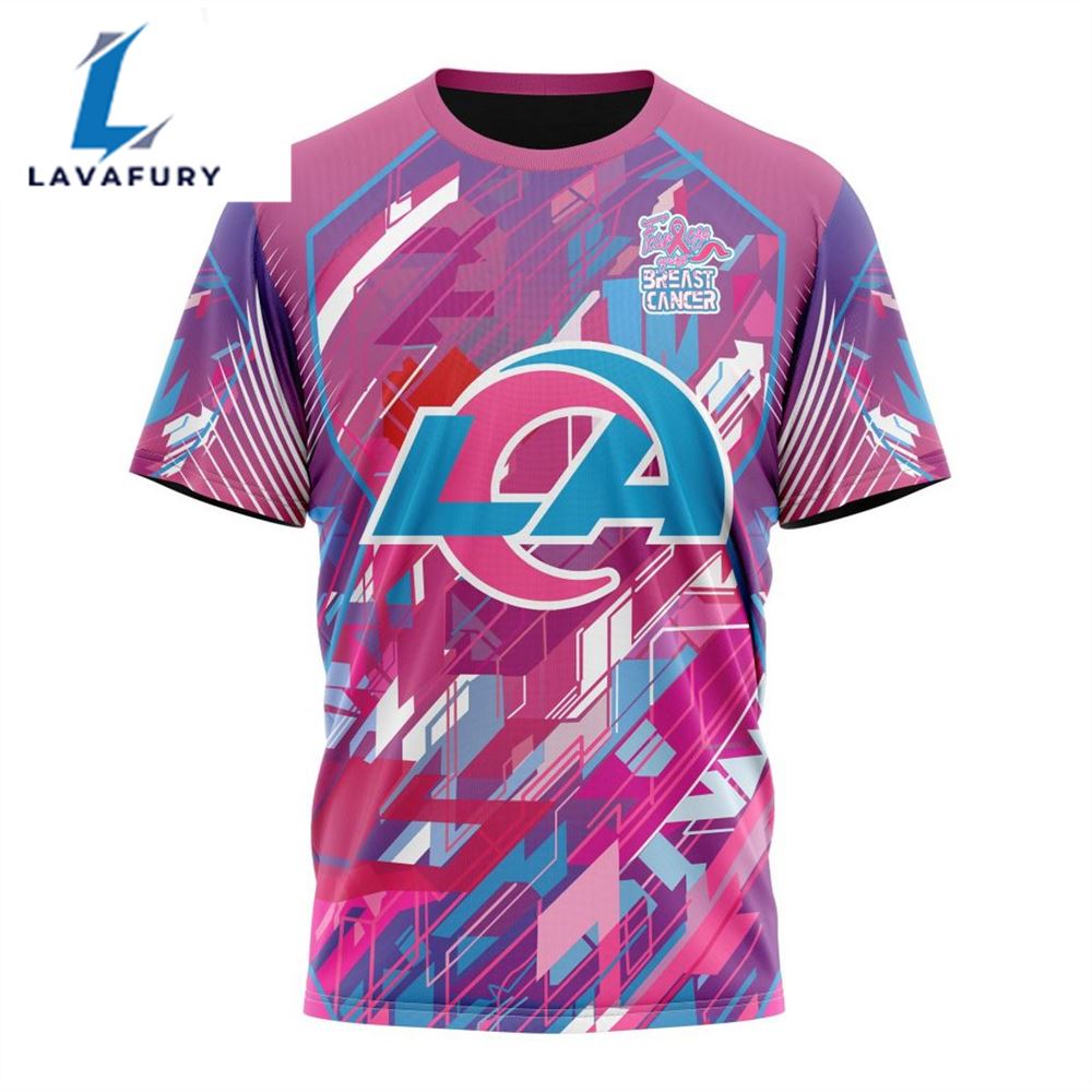 BEST NFL Los Angeles Rams, Specialized Design I Pink I Can! Fearless Again Breast Cancer 3D Hoodie Shirt