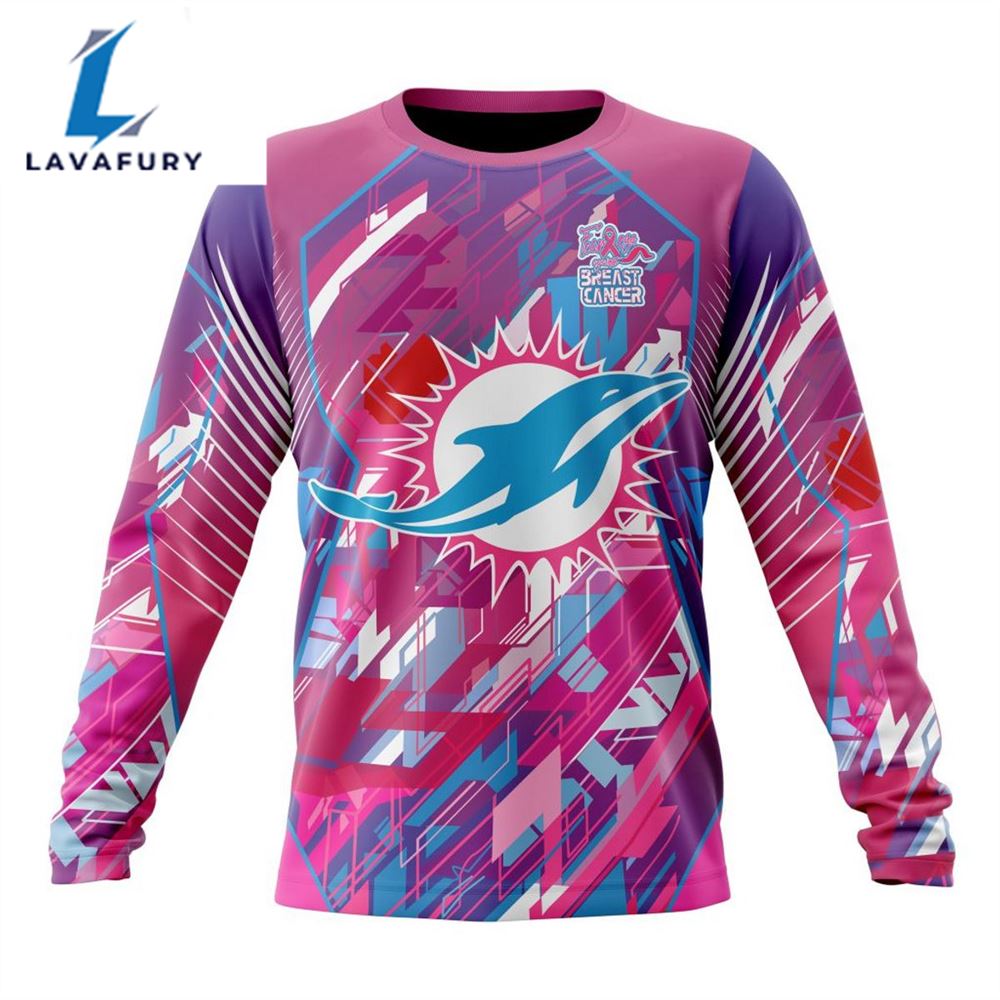 BEST NFL Miami Dolphins, Specialized Design I Pink I Can! Fearless Again Breast Cancer 3D Hoodie Shirt