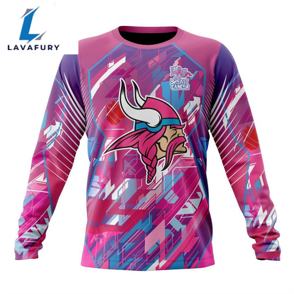 BEST NFL Minnesota Vikings, Specialized Design I Pink I Can! Fearless Again Breast Cancer 3D Hoodie Shirt