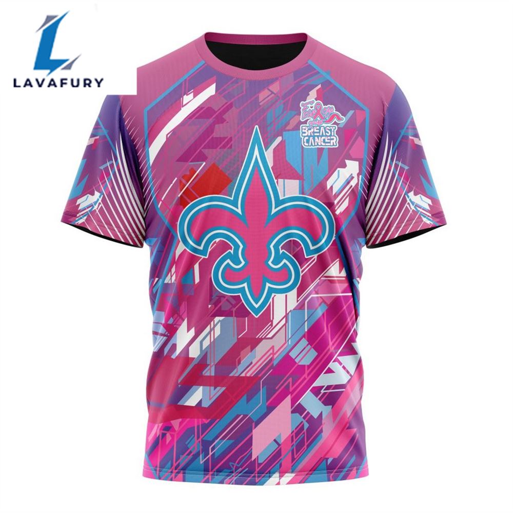 BEST NFL New Orleans Saints, Specialized Design I Pink I Can! Fearless Again Breast Cancer 3D Hoodie Shirt