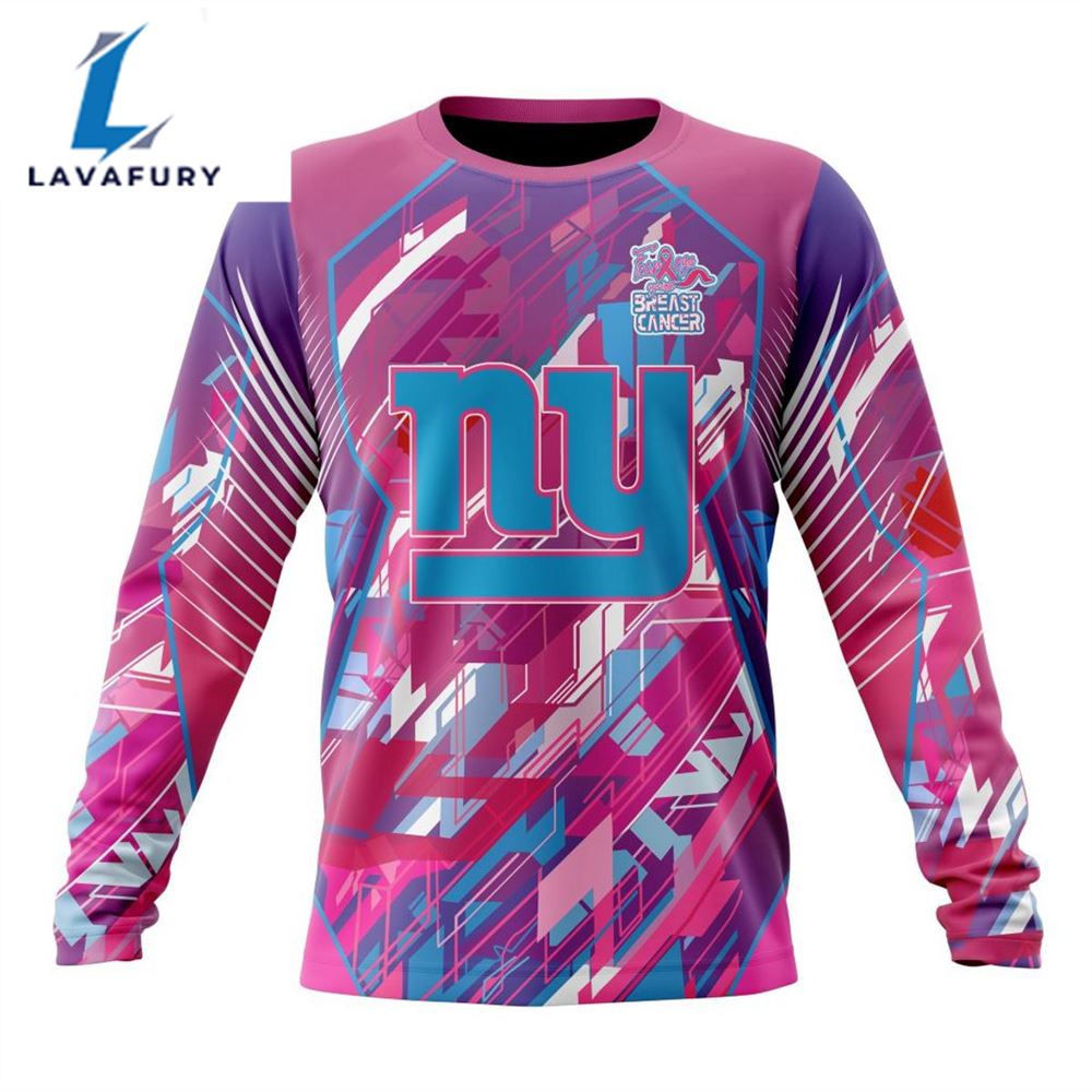 BEST NFL New York Giants, Specialized Design I Pink I Can! Fearless Again Breast Cancer 3D Hoodie Shirt