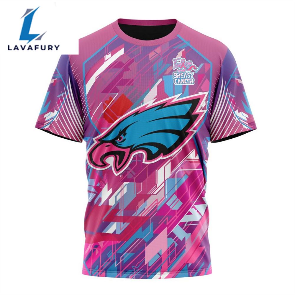 BEST NFL Philadelphia Eagles, Specialized Design I Pink I Can! Fearless Again Breast Cancer 3D Hoodie Shirt
