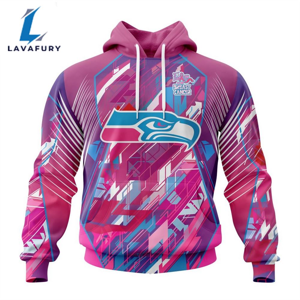 BEST NFL Seattle Seahawks, Specialized Design I Pink I Can! Fearless Again Breast Cancer 3D Hoodie Shirt