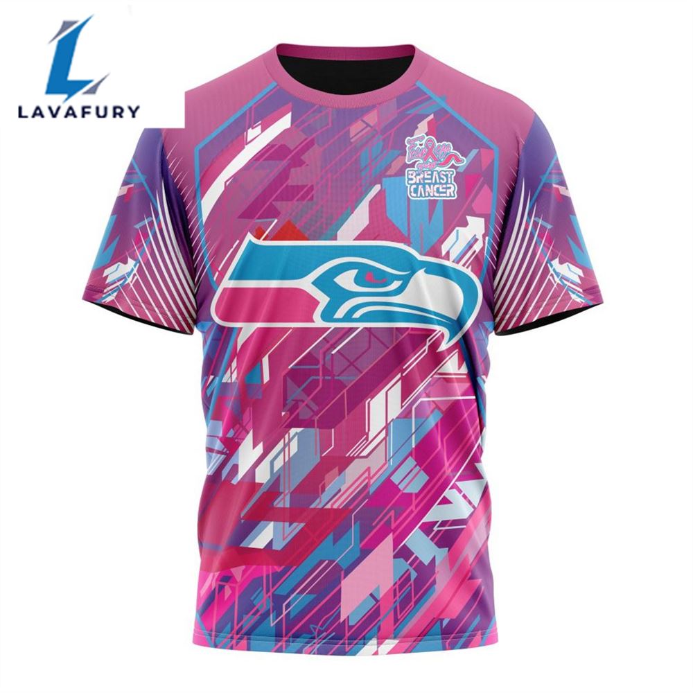 BEST NFL Seattle Seahawks, Specialized Design I Pink I Can! Fearless Again Breast Cancer 3D Hoodie Shirt