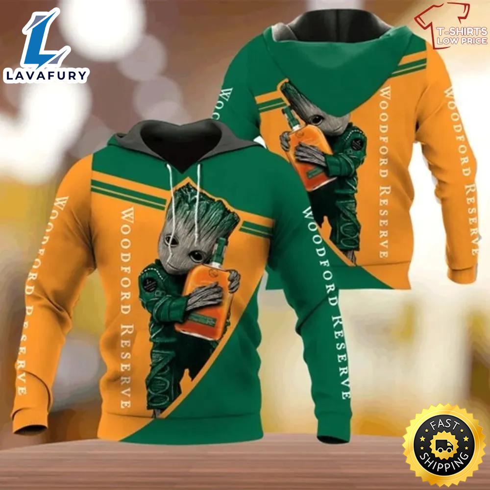Baby Groot Star Wars Woodford Reserve 3d Hoodie For Men And