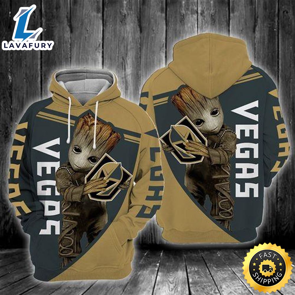 Baby Groot Vegas Golden Knights 3d All Over Print Hoodie