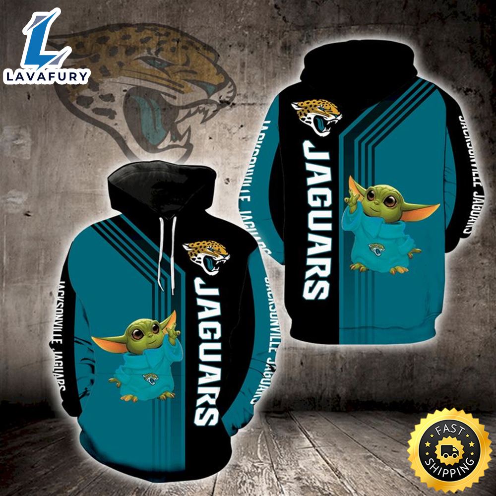 Baby Yoda Lovers Jacksonville Jaguars 3d Hoodie All Over Print