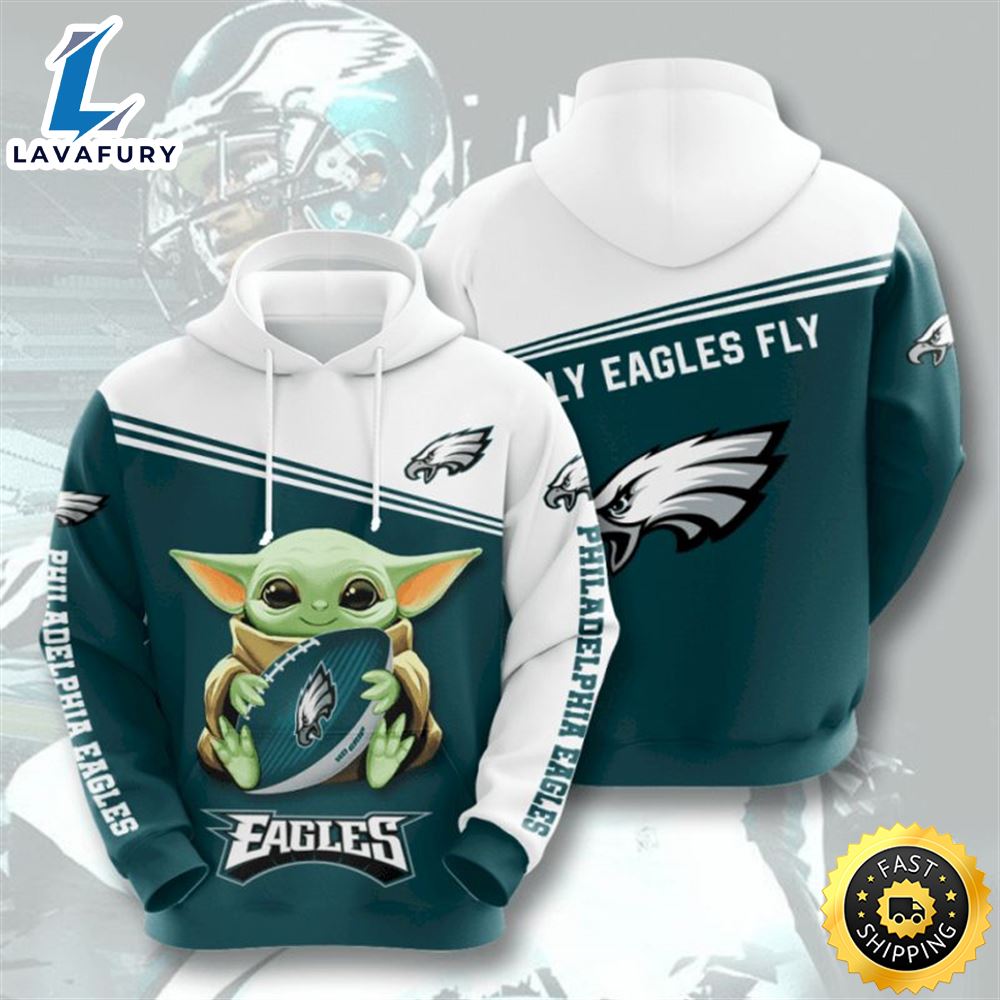 Baby Yoda Lovers Philadelphia Eagles 3d Hoodie All Over Print