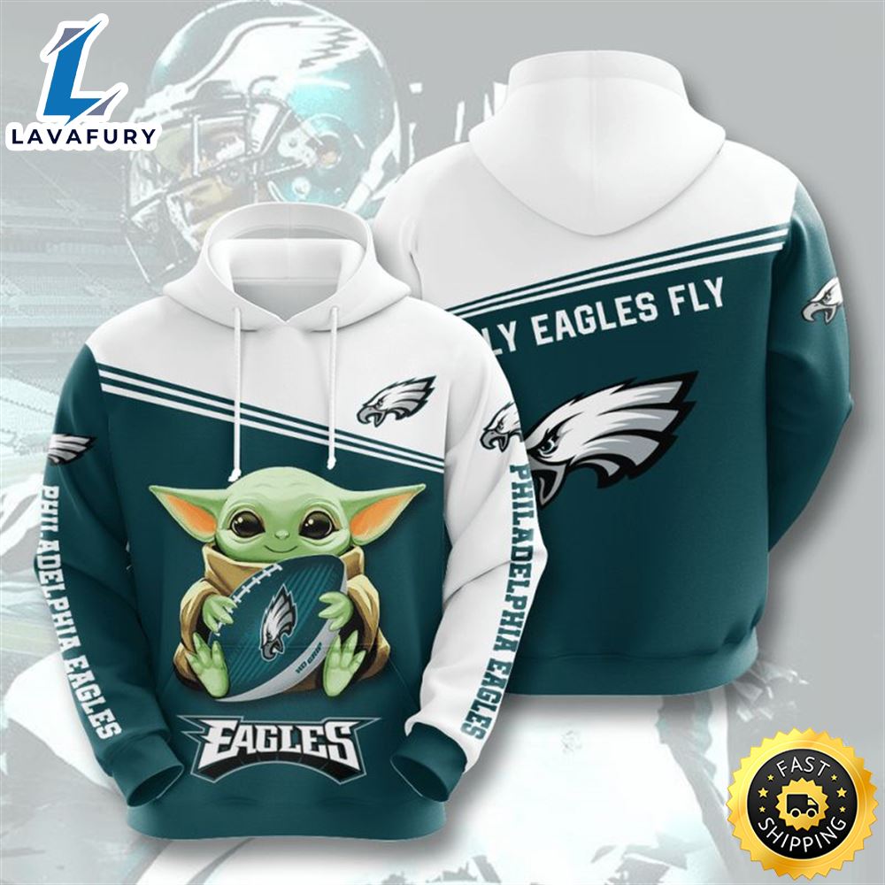 Baby Yoda Philadelphia Eagles 3d Hoodie All Over Print Philadelphia Eagles Gifts For Her