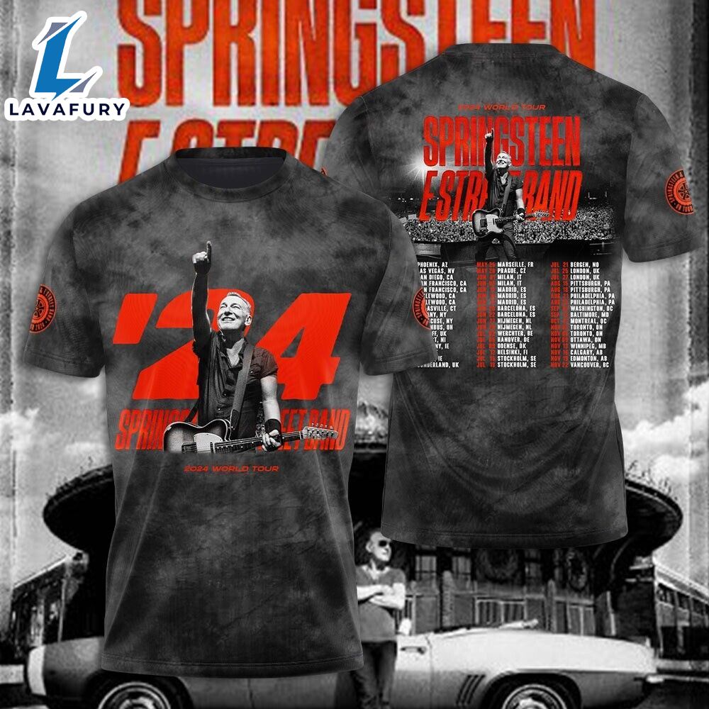 Bruce Springsteen & E Street Band World Tour 2024 3d T Shirts