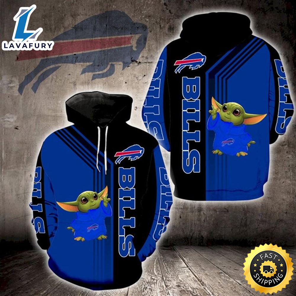 Buffalo Bills Baby Yoda Full Print 3d Hoodie All Over Print