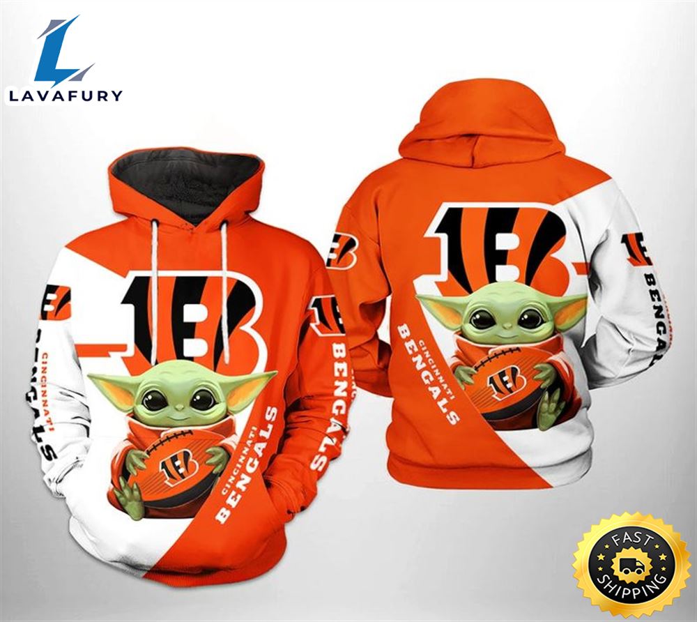 Cincinnati Bengals Yoda 3d Hoodie All Over Print Cincinnati Bengals Gift