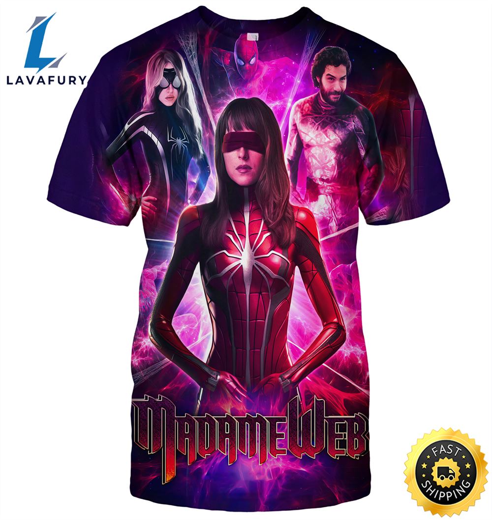 Dakota Johnson's Madame Web Gets Fan Poster With Spide 3d T-Shirt All Over Print Shirts