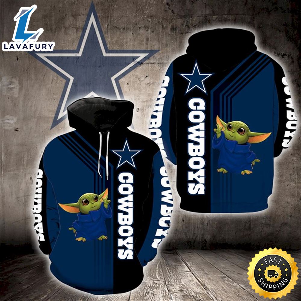 Dallas Cowboys Yoda 3d Hoodie All Over Print Unique Dallas Cowboys Gifts