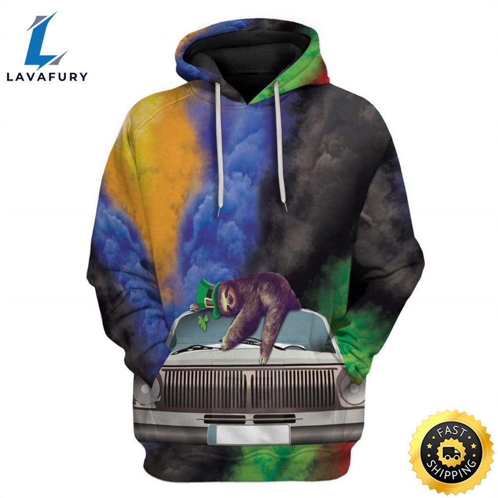 Fast Sloth St Patrick's Day Custom T-Shirts Hoodies Apparel