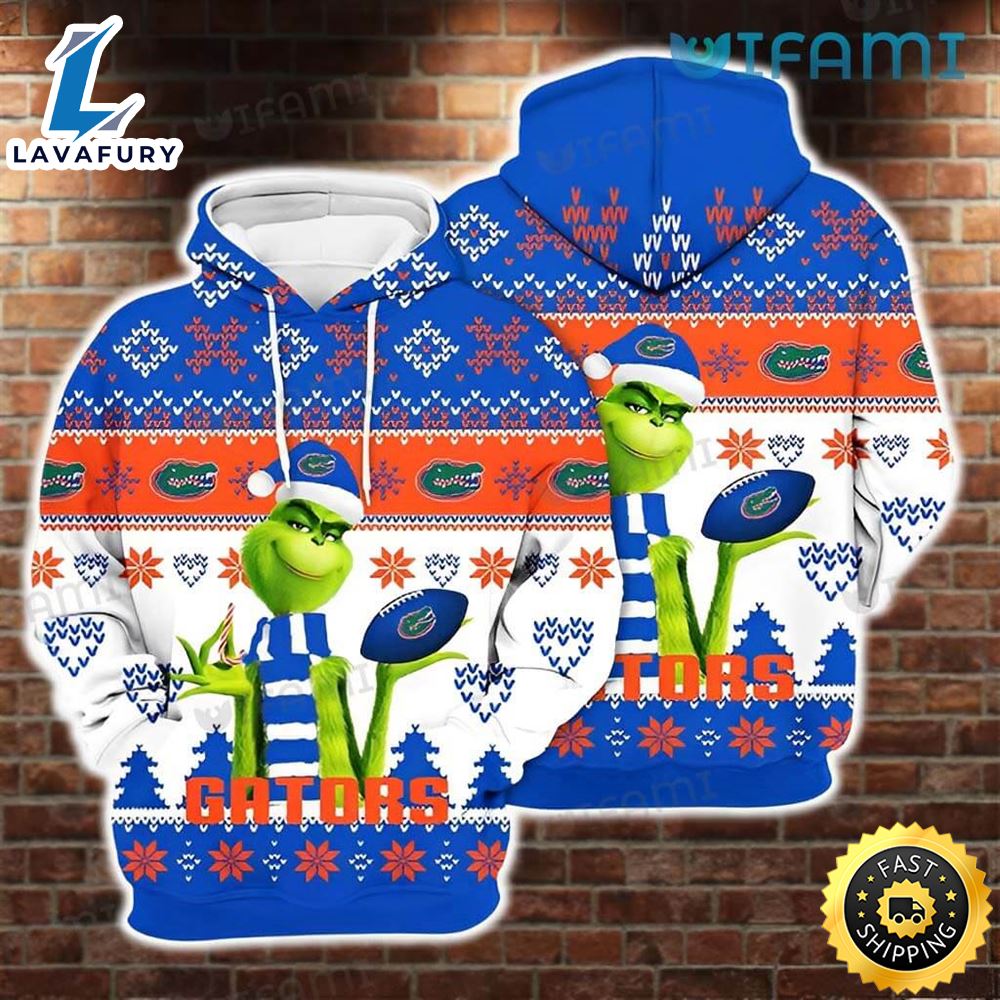 Florida Gators Hoodie 3d The Grinch Football Christmas Gators Gift
