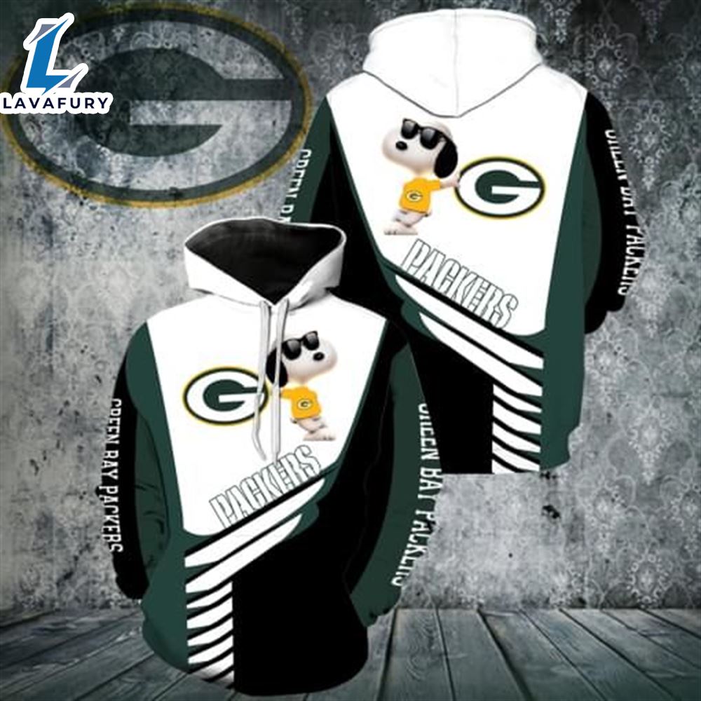 Green Bay Packers Snoopy Cartoon Movie 3d All Over Print Shirt