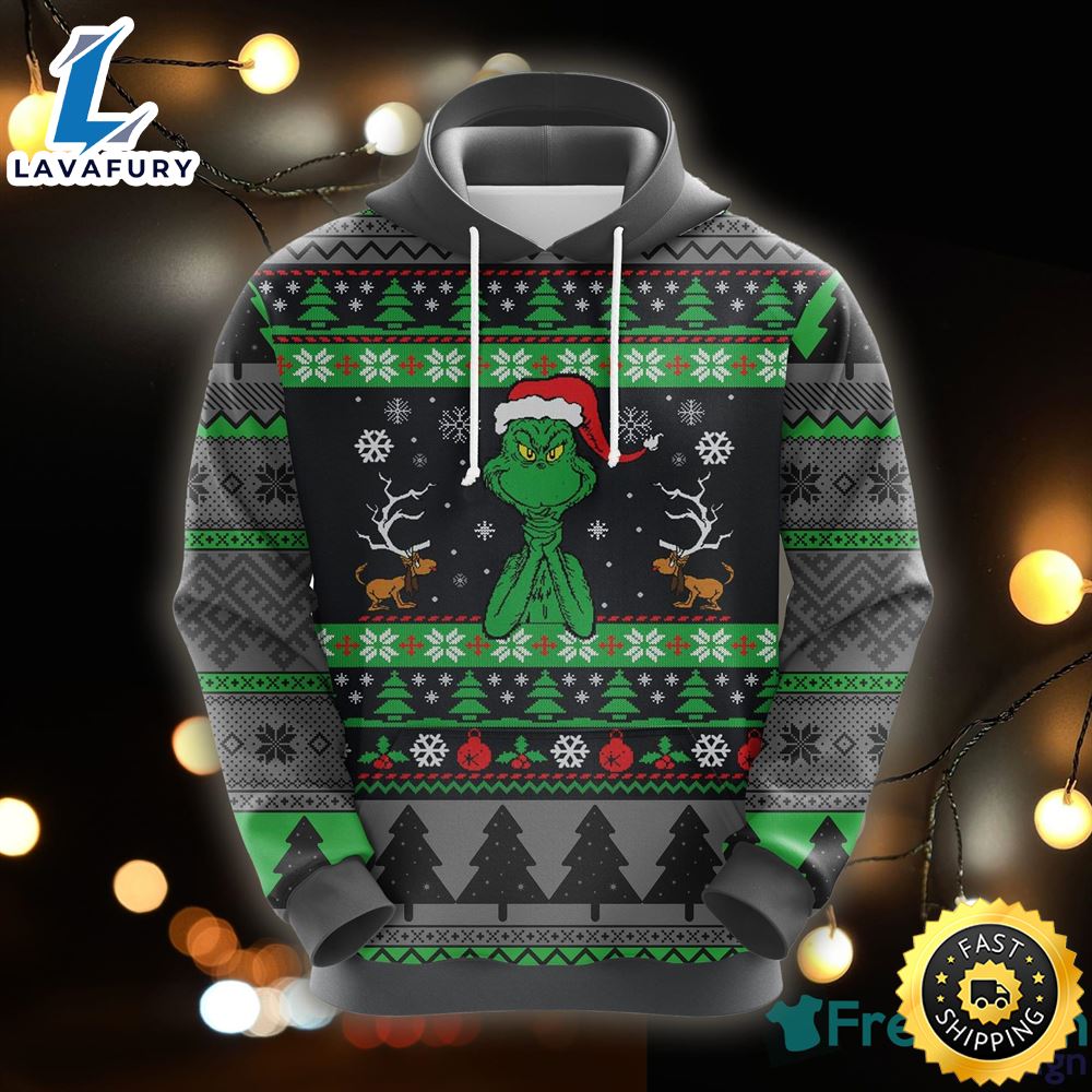 Grinch Christmas Cute Noel Mc Ugly 3d Hoodie All Over Print Gift For Men