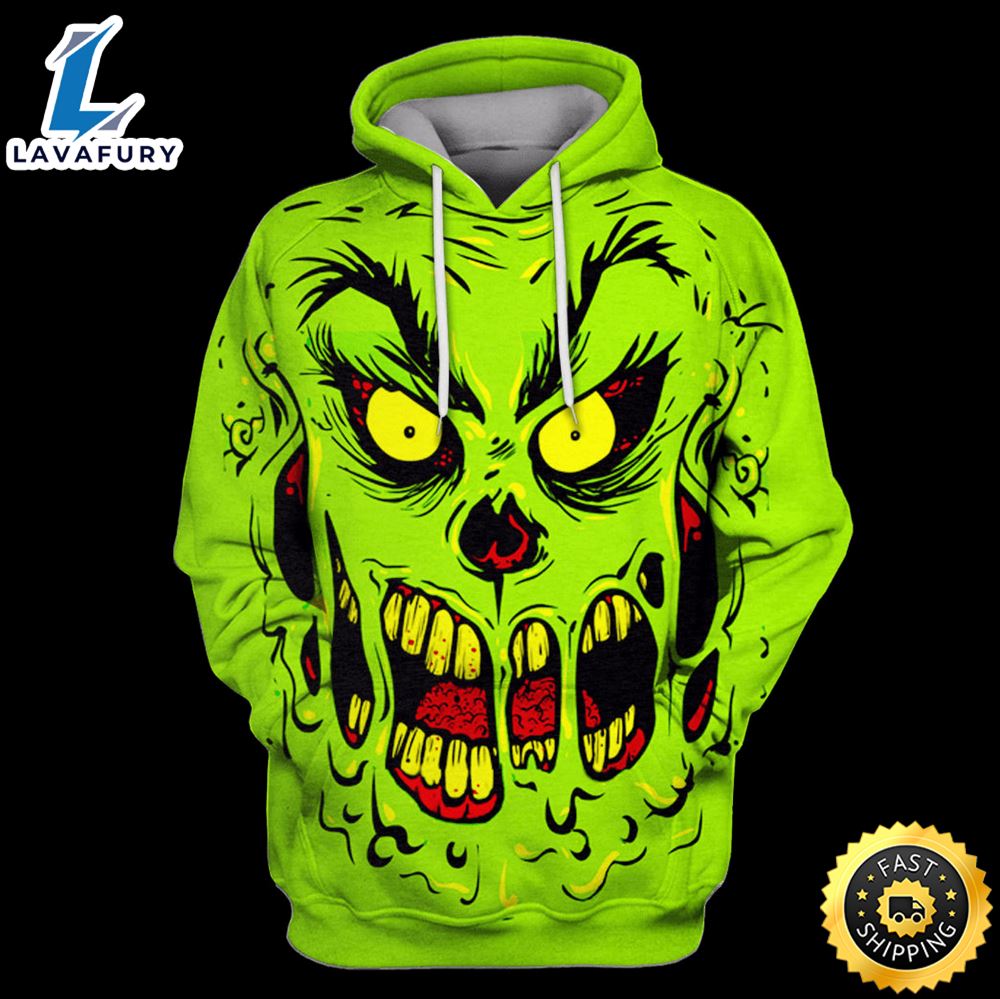 Grinch Shirt Zombie Grinch Green Hoodie