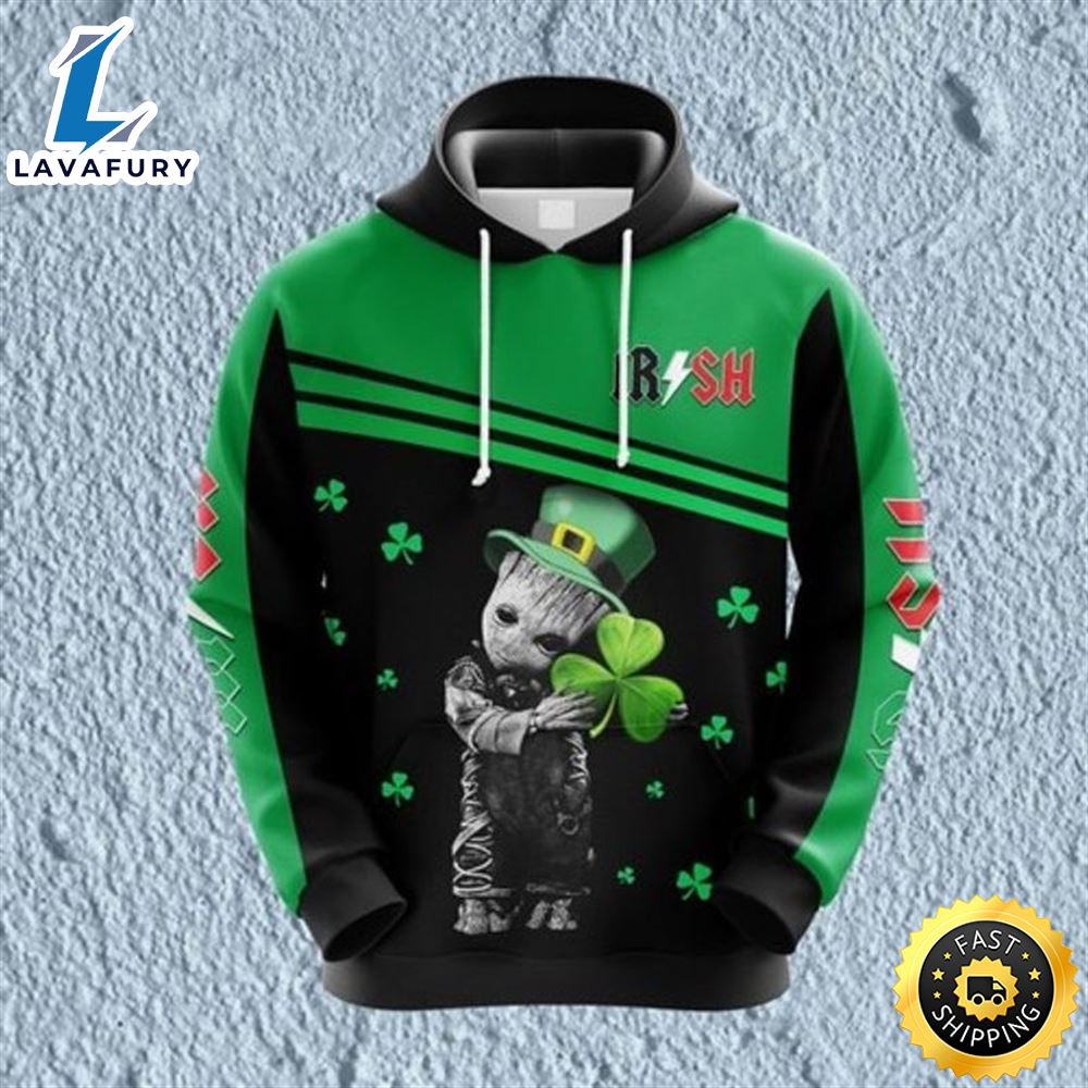 Groot Hold Shamrock Saint Patrick Rsquos Day Men And 3d Hoodie