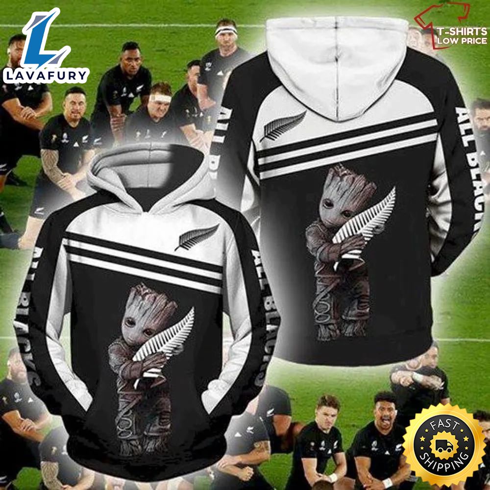 Groot Star Wars New Zealand National Rugby Union Team 3d Hoodie Men And