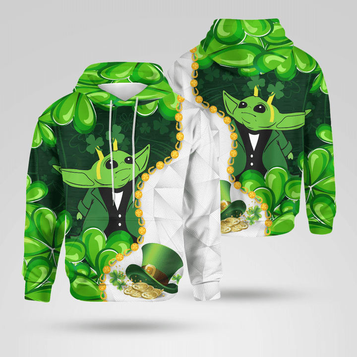 HAPPY ST. PATRICK'S DAY - BABY YODA HOODIE