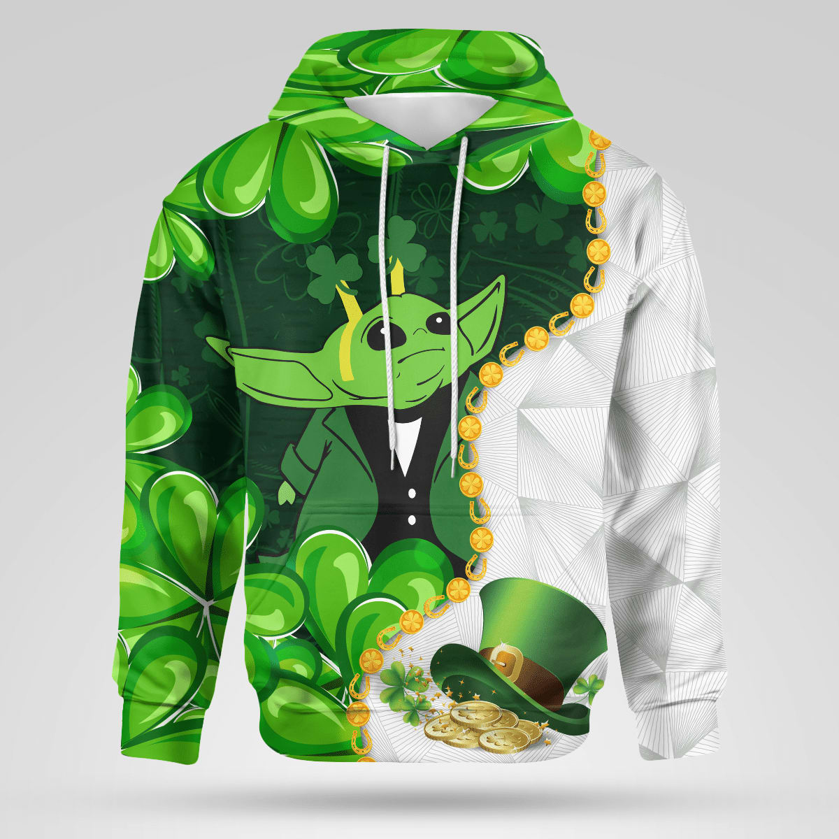 Happy St. Patrick's Day - Baby Yoda Hoodie