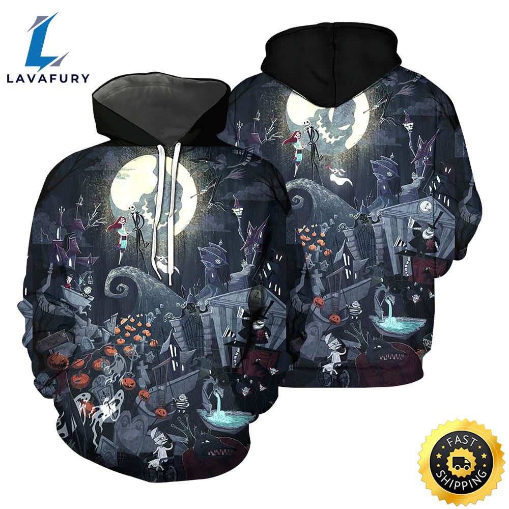 Jack Skellington Hoodie 3D All Over Printed Shirts For Men And 486