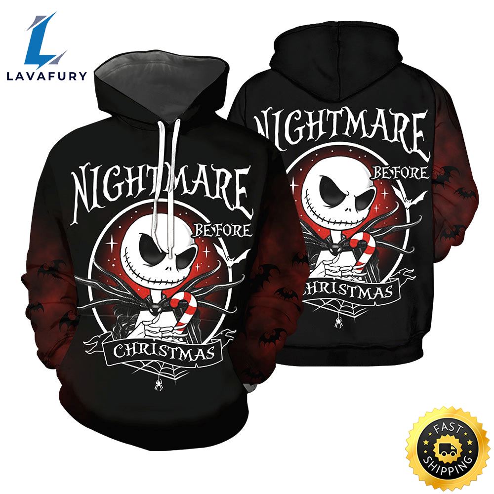 Jack Skellington Hoodie 3D All Over Printed Shirts For Men And 498