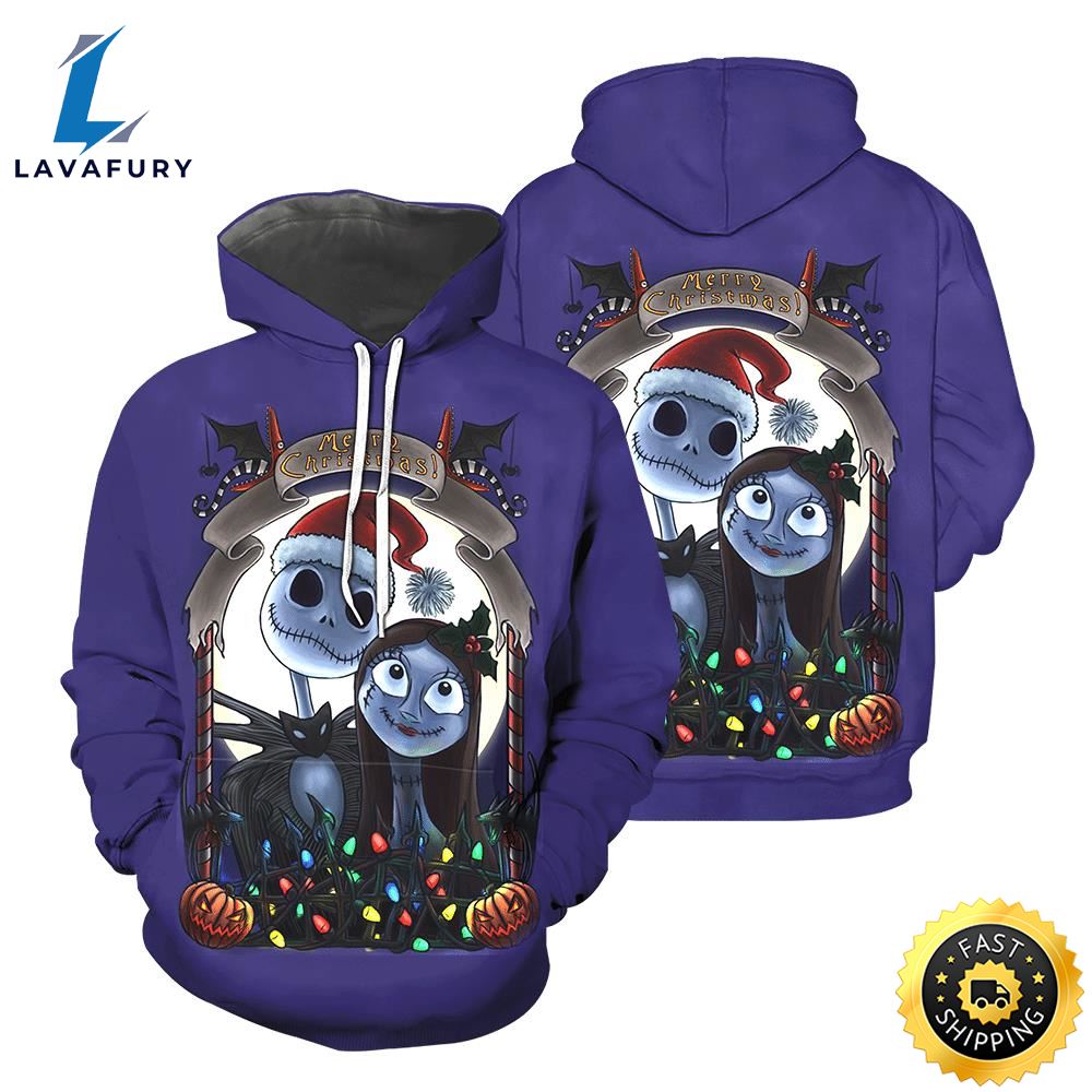 Jack Skellington Hoodie 3D All Over Printed Shirts For Men And Fans