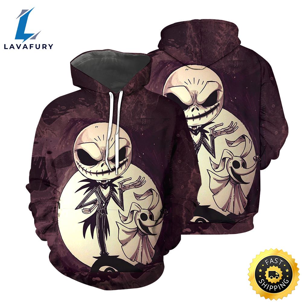 Jack Skellington Hoodie 3D All Over Printed Shirts For Men And Shirt