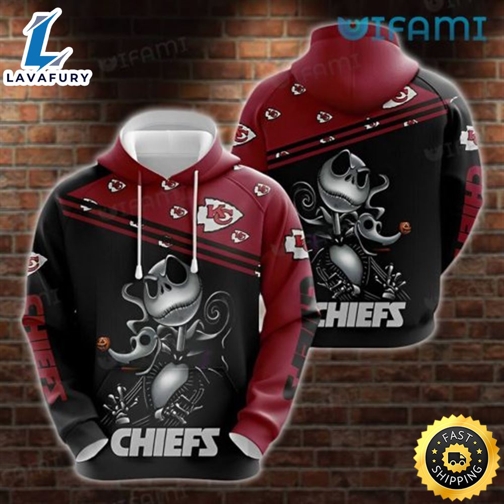 Kc Chiefs Hoodie 3d Jack Skellington Zero Dog Kansas City Chiefs Gift