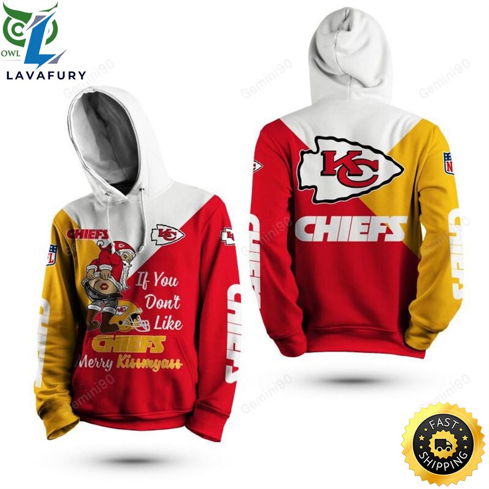Merry Kissmyass Santa Claus Xmas Kansas City Chiefs Nfl 3d Shirt Hoodie Sweatshirt Shop Owl Fashion