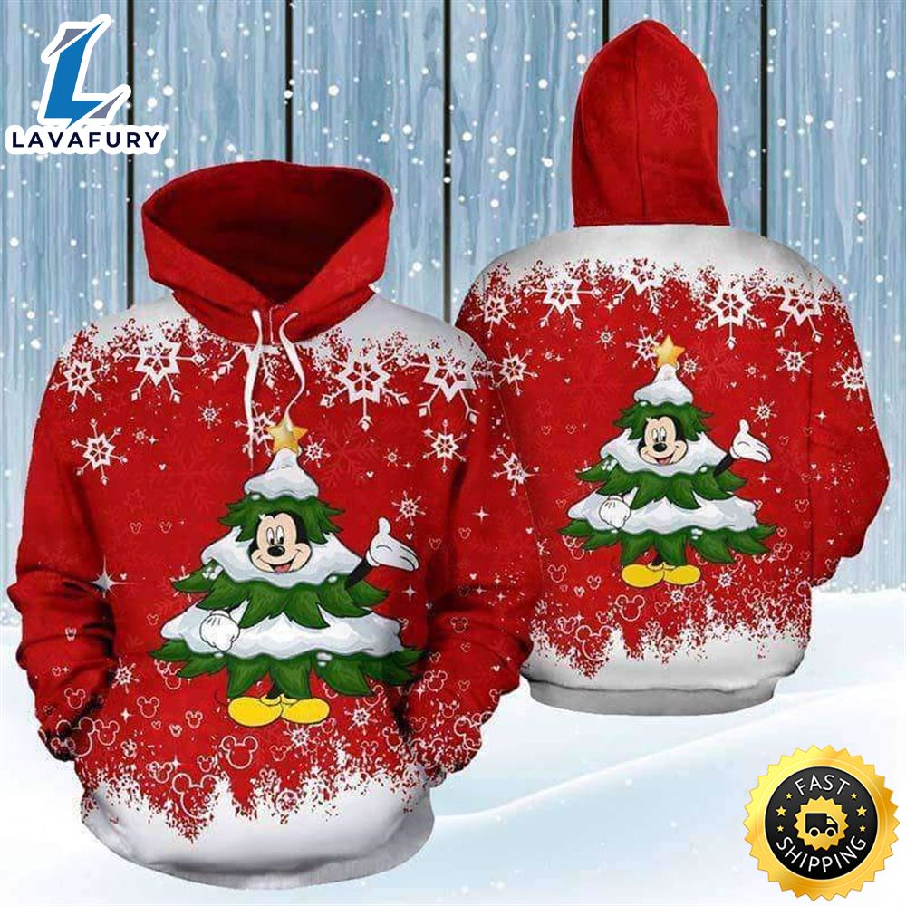 Mickey Christmas Tree – Hoodie 3D Printed Hoodie