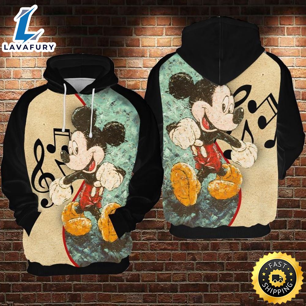 Mickey Dancing 3D Hoodie For Men For All Over Printed Hoodie