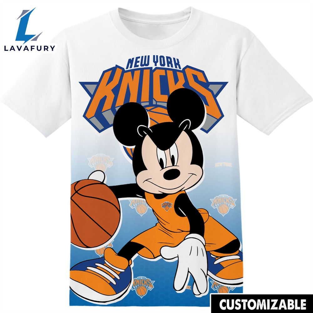 NBA New York Knicks Disney Mickey Tshirt Adult And Kid Tshirt