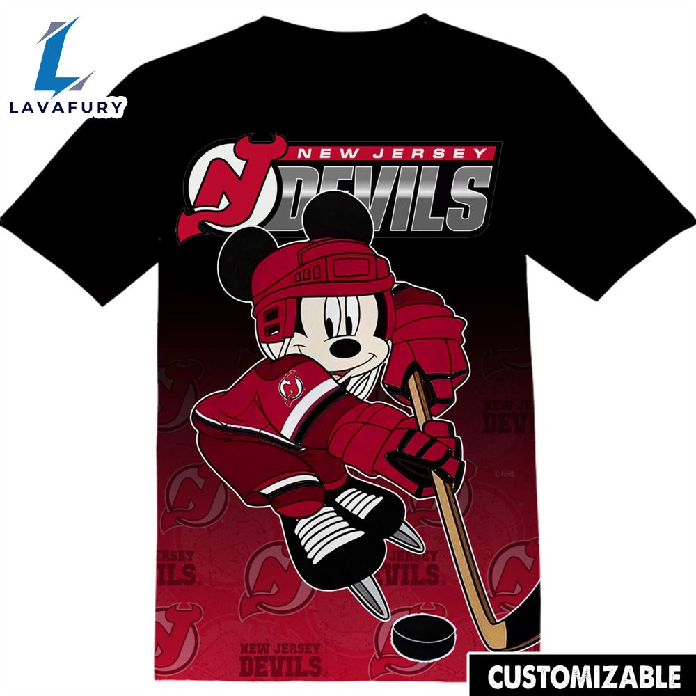 NHL New Jersey Devils Mickey Tshirt Adult And Kid Tshirt