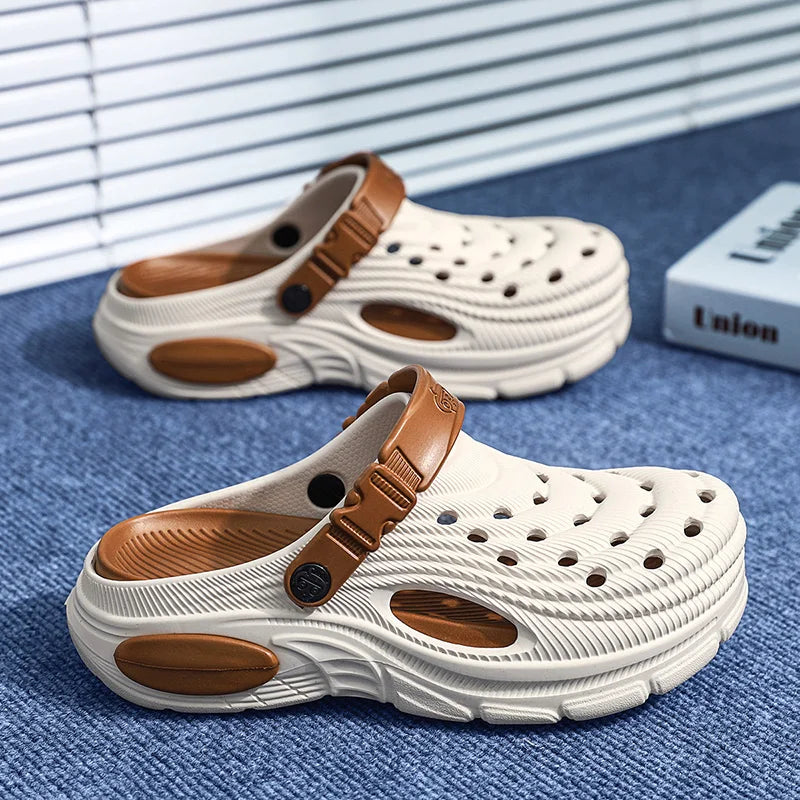 Plus Size47 48 Men Clogs Sandals Summer Outdoor Garden Clogs Hole Shoes Male Casual Shoes Water Shoes Comfort Home Soft Slippers