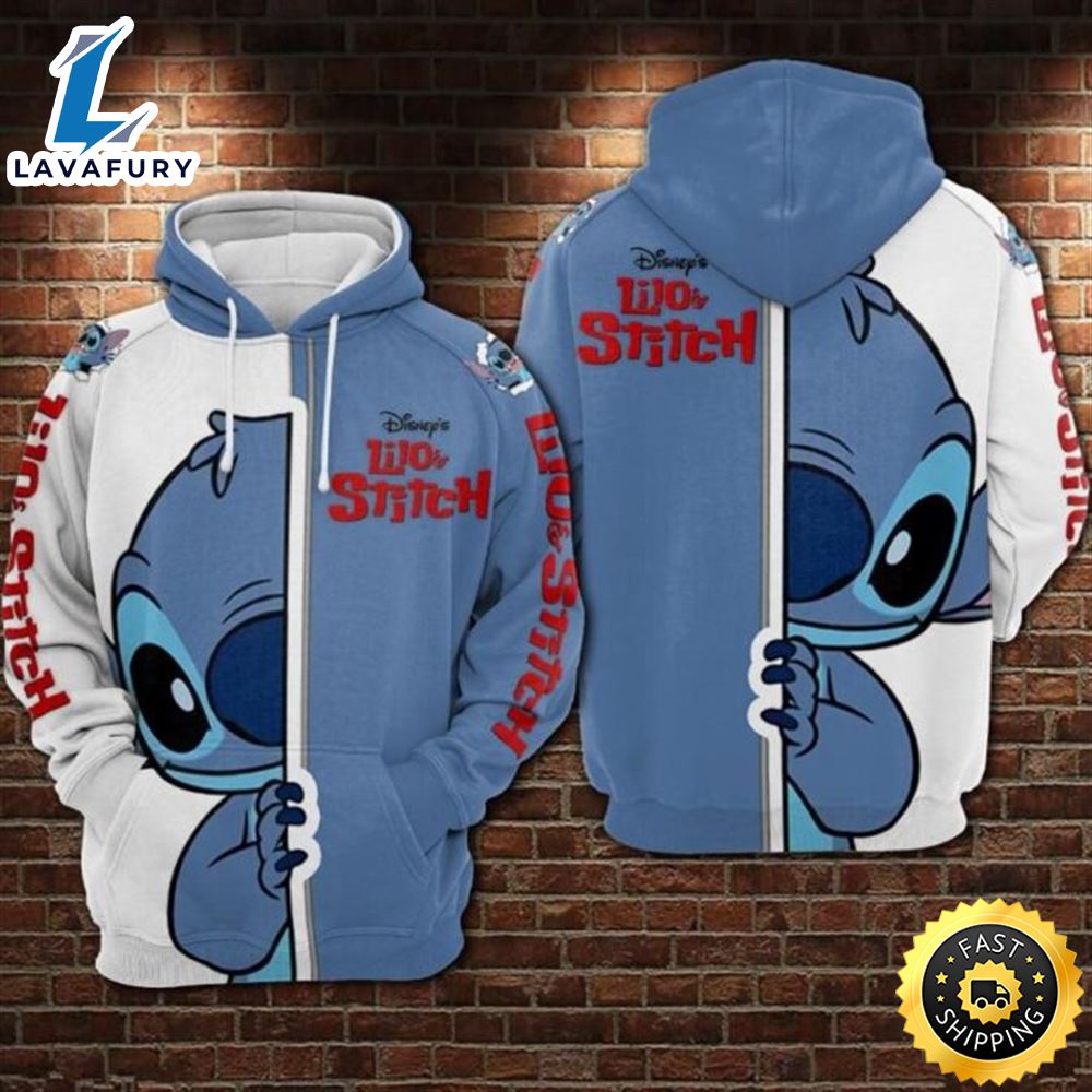 Stitch Cartoon Lilo And Stitch 3d All Over Print Hoodie