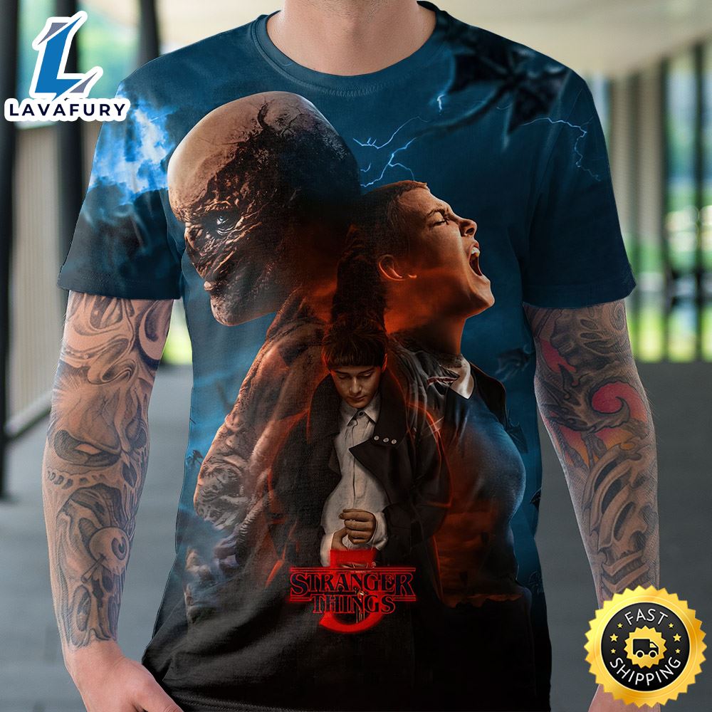 Stranger Things 5 Hawkins Will Fall 2024 Stranger Things T-shirt All Over Print Shirt