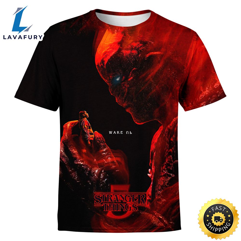 Stranger Things 5 Poster Wake up 2024 T-shirt All Over Print Shirt