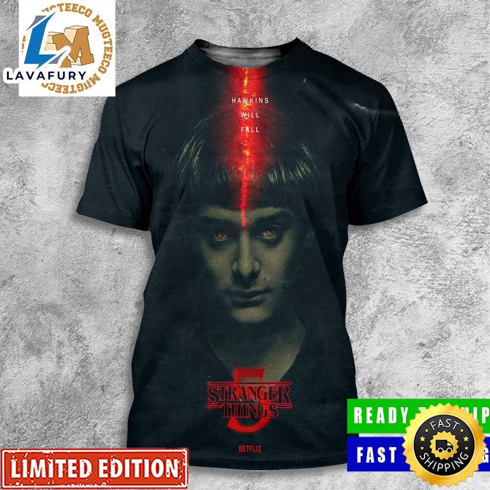 Stranger Things 5 Will Byers Hawkins Will Fall All Over Print Shirt